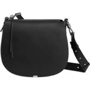ALLSAINTS CAPTAIN LEATHER ROUND CROSSBODY BAG